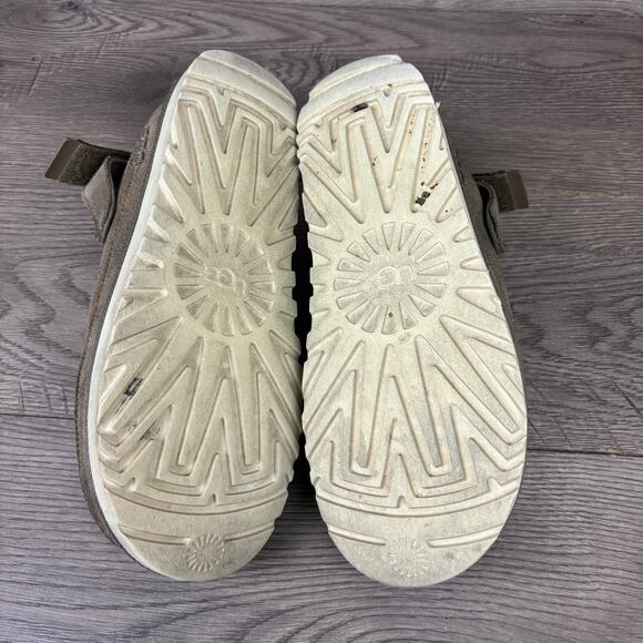 UGG Goldenstar Clog Slippers Women's 10 Brown Hickory Suede Platform Sandals - Picture 8 of 16